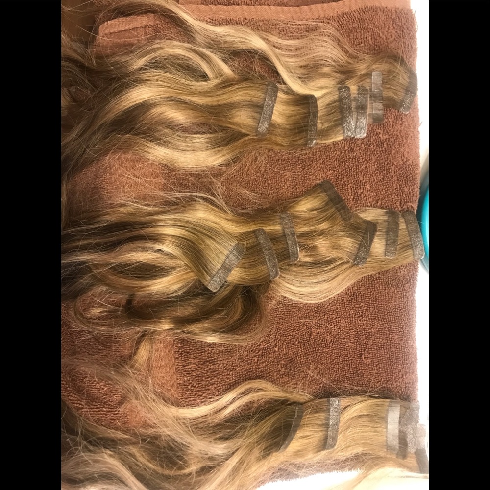 Used tape hair extensions